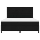 Box spring seng med madras med LED Sort 180 x 200 cm Stof