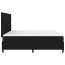 Box spring seng med LED-lysstrimler Sort 200 x 200 cm Stof