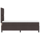 Box spring seng med LED-lysstrimler Mørkebrun 80 x 200 cm Stof