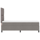 Box spring seng med LED-lysstrimler Gråbrun 80 x 200 cm Stof