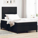 Box spring seng med madras med LED Sort 120 x 190 cm Stof