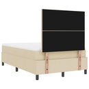Box spring seng med madras med LED Creme 120 x 190 cm Stof