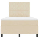 Box spring seng med madras med LED Creme 120 x 190 cm Stof