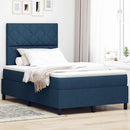 Box spring seng med madras med LED Blå 120 x 190 cm Stof