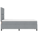 Box spring seng med madras med LED Lysegrå 120 x 200 cm Stof