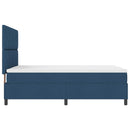 Box spring seng med LED-lysstrimler Blå 160 x 200 cm Stof