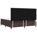 Box spring seng med madras med LED Mørkebrun 200 x 200 cm Stof
