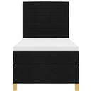 LED Box Spring Bed med madras Sort 80 x 200 cm Stof