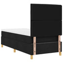 LED Box Spring Bed med madras Sort 90 x 190 cm Stof