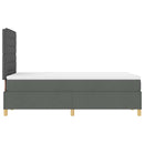 LED Box Spring Bed med madras Mørkegrå 120 x 190 cm Stof