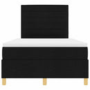 LED Box Spring Bed med madras Sort 120 x 190 cm Stof