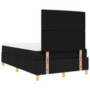 LED Box Spring Bed med madras Sort 120 x 200 cm Stof