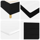 LED Box Spring Bed med madras Sort 140 x 190 cm Stof