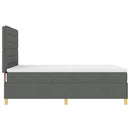 LED Box Spring Bed med madras Mørkegrå 140 x 200 cm Stof