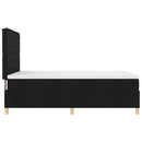 LED Box Spring Bed med madras Sort 160 x 200 cm Stof