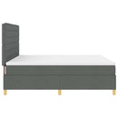LED Box Spring Bed med madras Mørkegrå 180 x 200 cm Stof