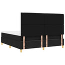 LED Box Spring Bed med madras Sort 180 x 200 cm Stof