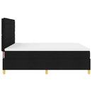 LED Box Spring Bed med madras Sort 180 x 200 cm Stof