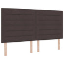 LED Box Spring Bed med hovedgærde Mørk Brun 180 x 200 cm Stof