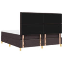 LED Box Spring Bed med hovedgærde Mørk Brun 180 x 200 cm Stof