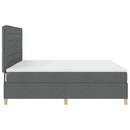 LED Box Spring Bed med madras Mørkegrå 200 x 200 cm Stof