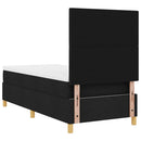 LED Box Spring Bed med madras Sort 90 x 190 cm Stof