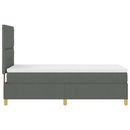 LED Box Spring Bed med hovedgærde Mørkegrå 100 x 200 cm Stof