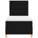 LED Box Spring Bed med hovedgærde Sort 100 x 200 cm Stof