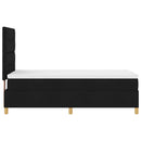 LED Box Spring Bed med hovedgærde Sort 100 x 200 cm Stof