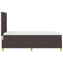 LED Box Spring Bed med hovedgærde Mørk Brun 100 x 200 cm Stof