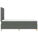 LED Box Spring Bed med hovedgærde Mørkegrå 120 x 190 cm Stof