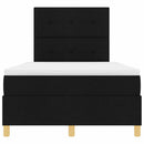 LED Box Spring Bed med hovedgærde Sort 120 x 190 cm Stof