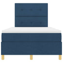 LED Box Spring Bed med madras Blå 120 x 190 cm Stof