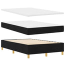 LED Box Spring Bed med hovedgærde Sort 120 x 200 cm Stof