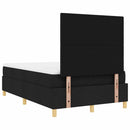 LED Box Spring Bed med hovedgærde Sort 120 x 200 cm Stof