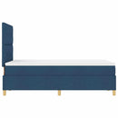 LED Box Spring Bed med madras Blå 120 x 200 cm Stof
