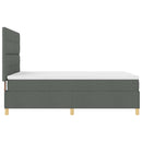 LED Box Spring Bed med madras Mørkegrå 160 x 200 cm Stof