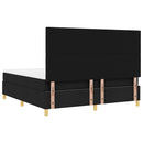 LED Box Spring Bed med madras Sort 180 x 200 cm Stof