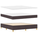 LED Box Spring Bed med hovedgærde Mørk Brun 180 x 200 cm Stof