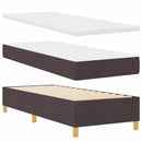 LED Box Spring Bed med hovedgærde Mørk Brun 80 x 200 cm Stof