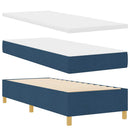 LED Box Spring Bed med hovedgærde Blå 80 x 200 cm Stof