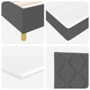 LED Box Spring Bed med hovedgærde Mørkegrå 100 x 200 cm Stof