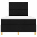 LED Box Spring Bed med madras Sort 120 x 190 cm Stof