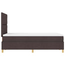 LED Box Spring Bed med madras Mørk Brun 120 x 190 cm Stof