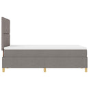 LED Box Spring Bed med hovedgærde Gråbrun 120 x 200 cm Stof