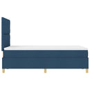 LED Box Spring Bed med madras Blå 120 x 200 cm Stof