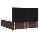 LED Box Spring Bed med hovedgærde Mørk Brun 180 x 200 cm Stof