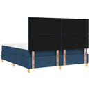 LED Box Spring Bed med hovedgærde Blå 180 x 200 cm Stof