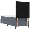 LED Box Spring Bed med madras Mørkegrå 80 x 200 cm Stof