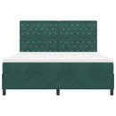 LED Box Spring Bed med madras Mørkegrøn 180 x 200 cm Fløjl